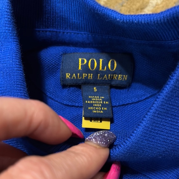 Polo by Ralph Lauren Blue and Yellow Striped Polo‎ Shirt - Picture 2 of 6